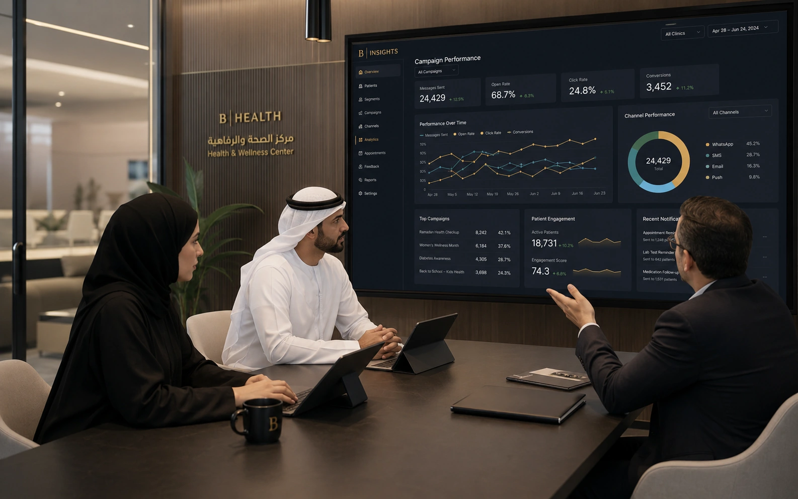 Healthcare campaign performance review